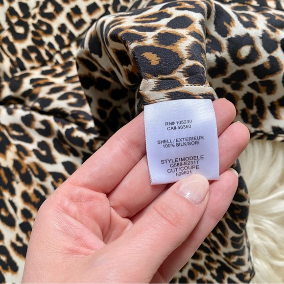 Equipment Leopard Print Crystal Button Down Shirt - Picture 5 of 7